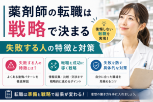 薬剤師の転職は戦略で決まる｜失敗する人の特徴と対策