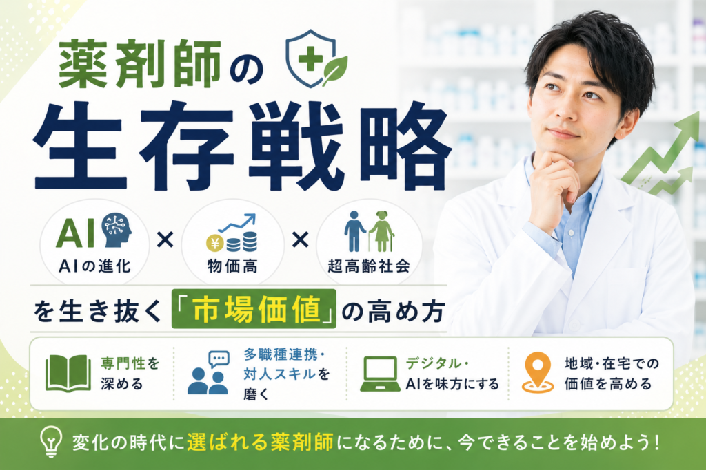 薬剤師の生存戦略｜AI・物価高・超高齢社会を生き抜く「市場価値」の高め方