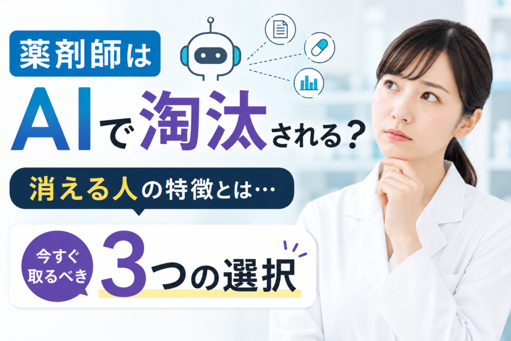 薬剤師はAIで淘汰される？消える人の特徴と“今すぐ取るべき3つの選択”
