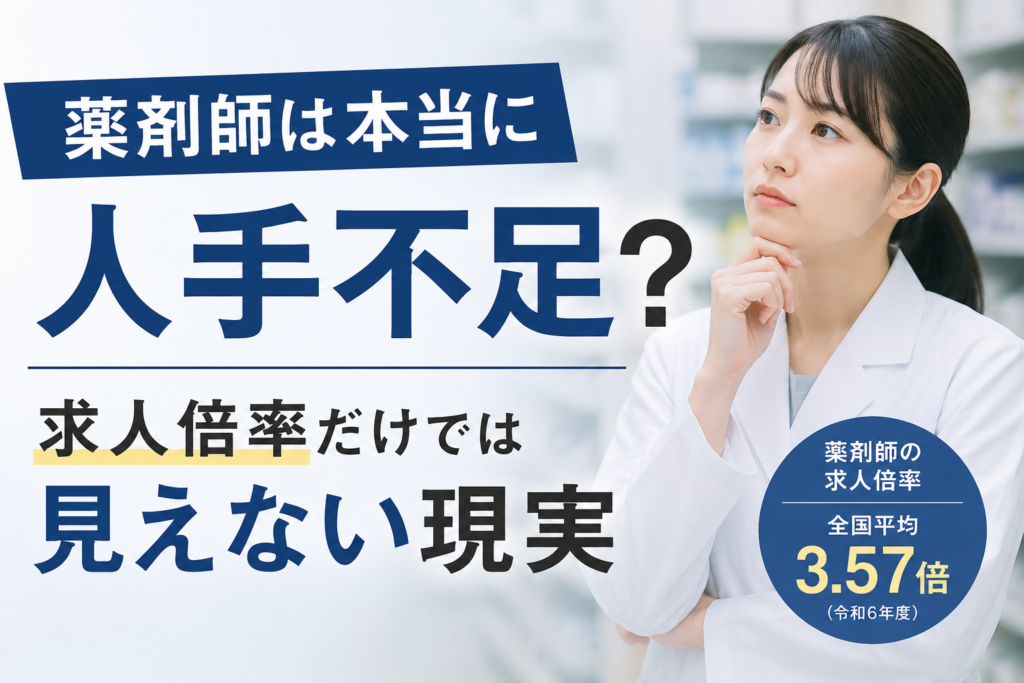 薬剤師は本当に人手不足？求人倍率だけでは見えない現実