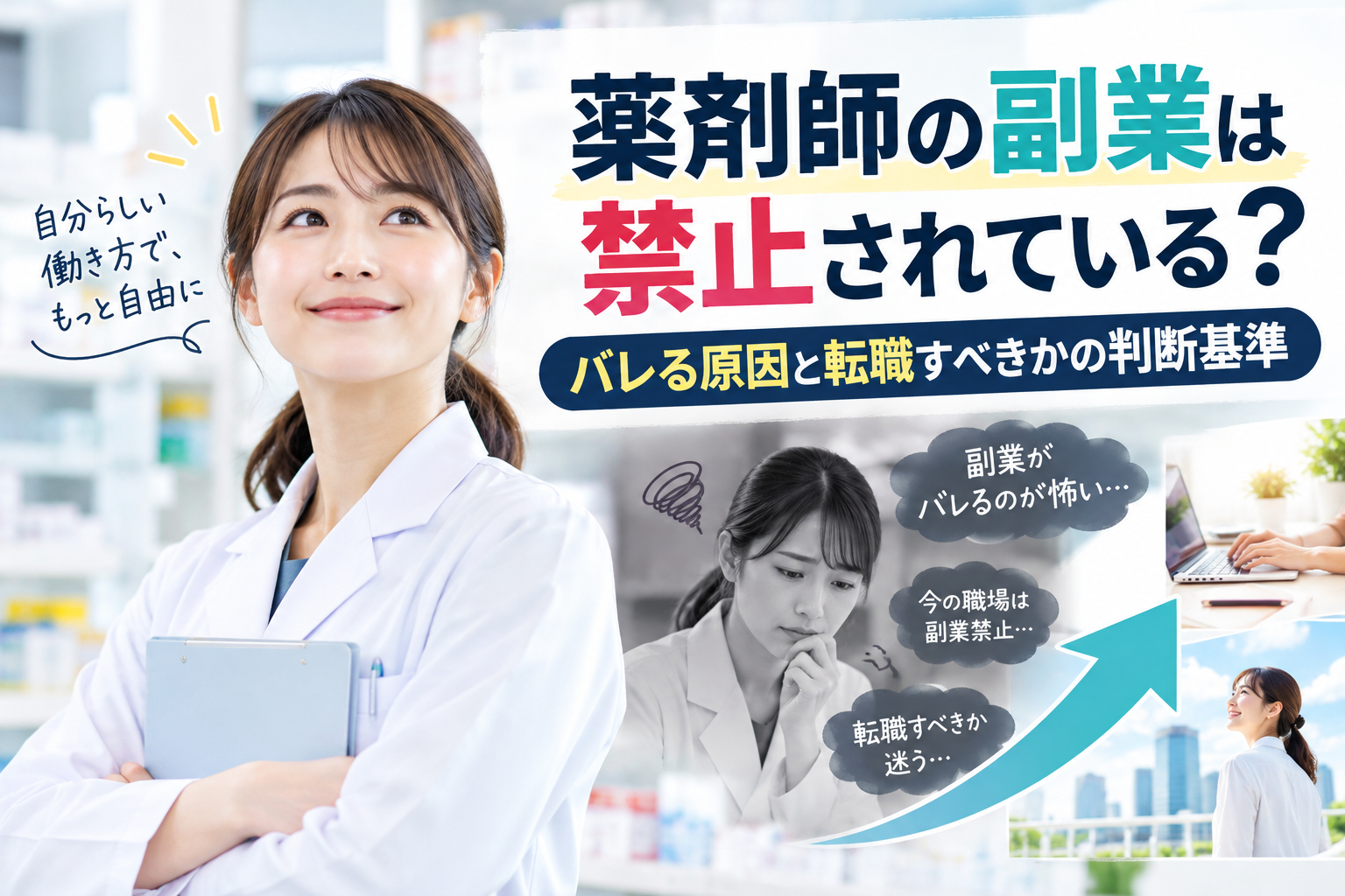 薬剤師の副業は禁止されている？バレる原因と転職すべきかの判断基準