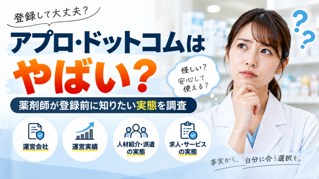 アプロ・ドットコムはやばい？運営実績・求人・サービスの実態を検証