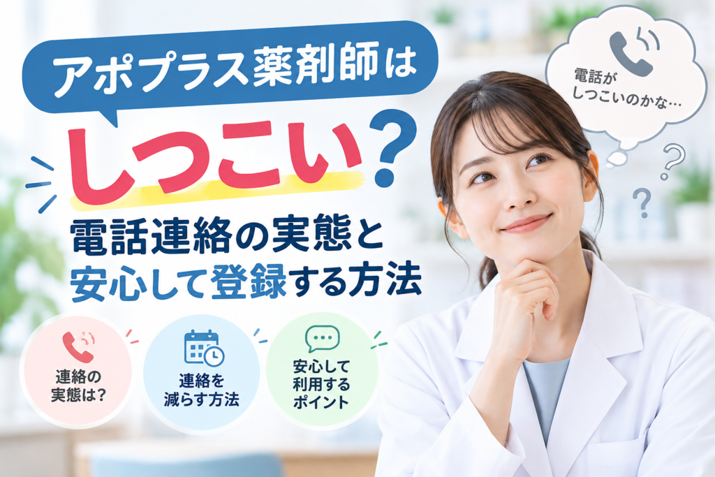 アポプラス薬剤師はしつこい？電話連絡の実態と安心して登録する方法